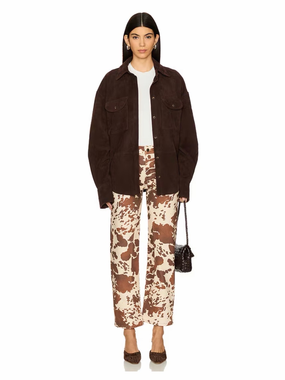 We The Free Brown and Cream Cowprint Jeans - Picture 7 of 7